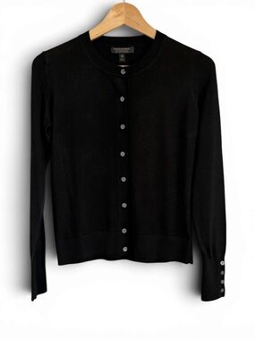 Banana Republic CLASSIC Black Merino Wool Cardigan XS
